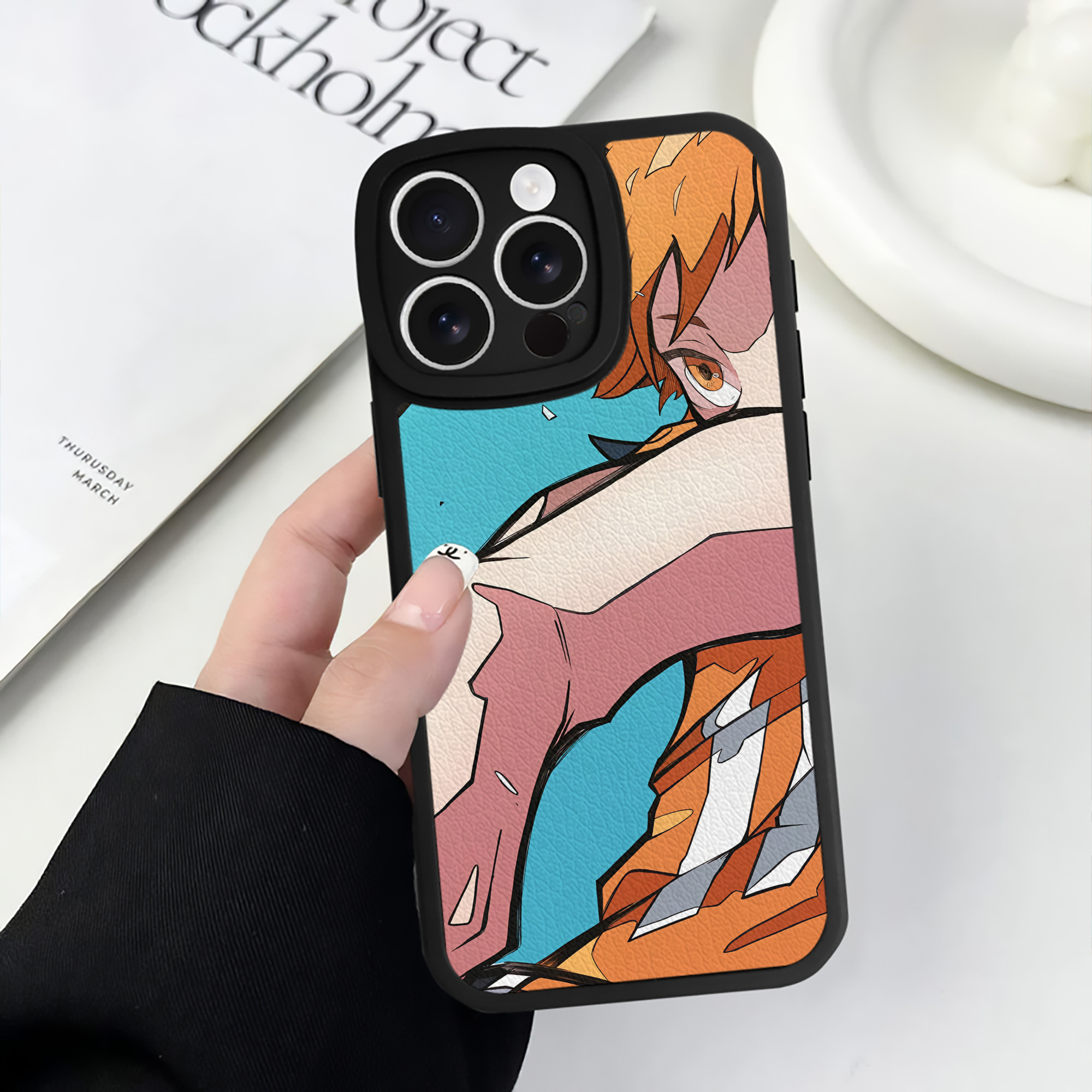 （画像用） ハイキュー!! Haikyu!! 【iPhone 16シリーズ対応】シリコンスマホケース（レザー調） 材質：シリコン